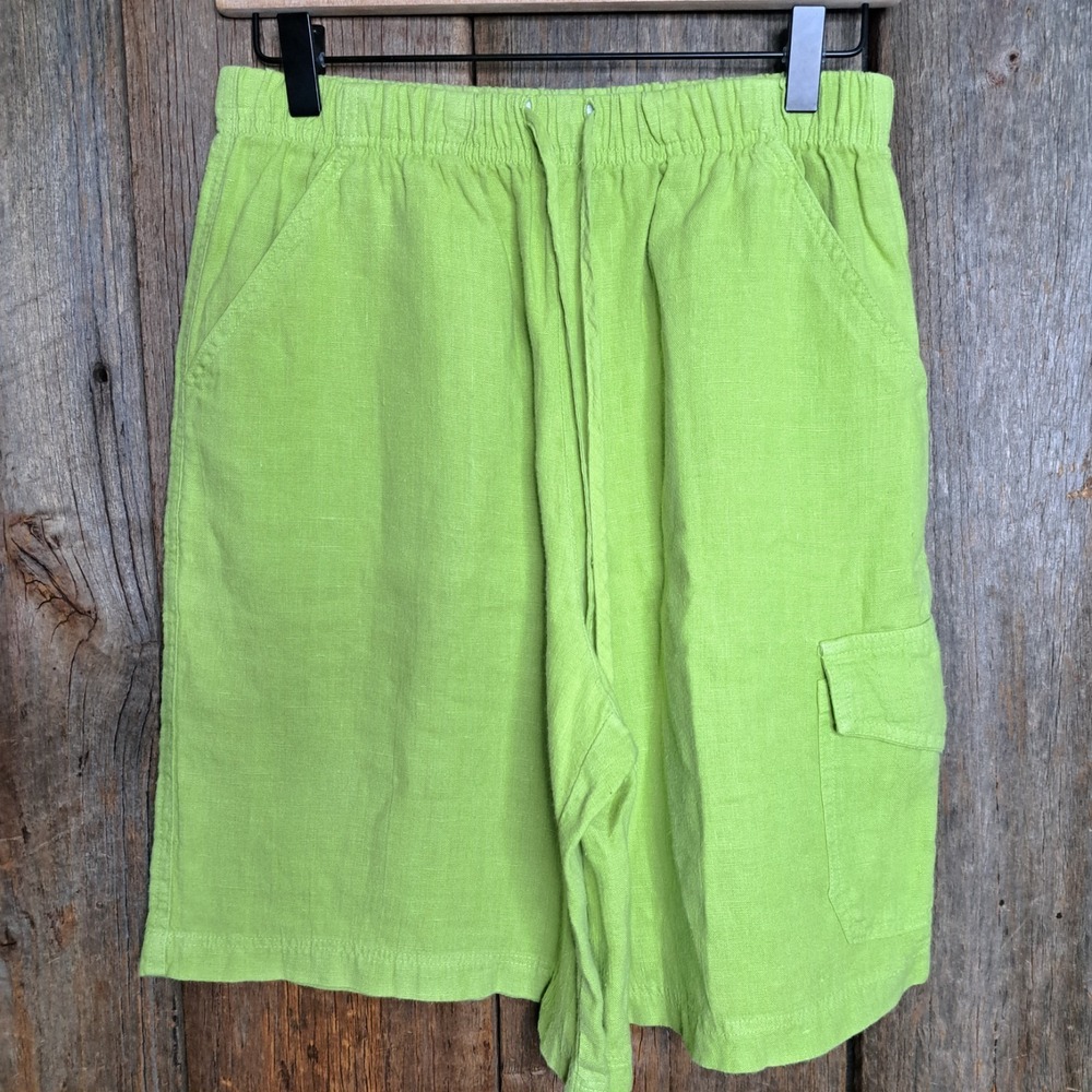 Art To Wear Retro Vintage Techno Linen Shorts Women's S Hari Casuals Made In USA